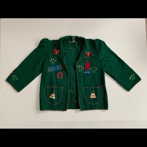 Lopez green wool children’s coat